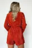 Sultry Beauty Pleated Satin Romper - FINAL SALE sold by Madison + Mallory