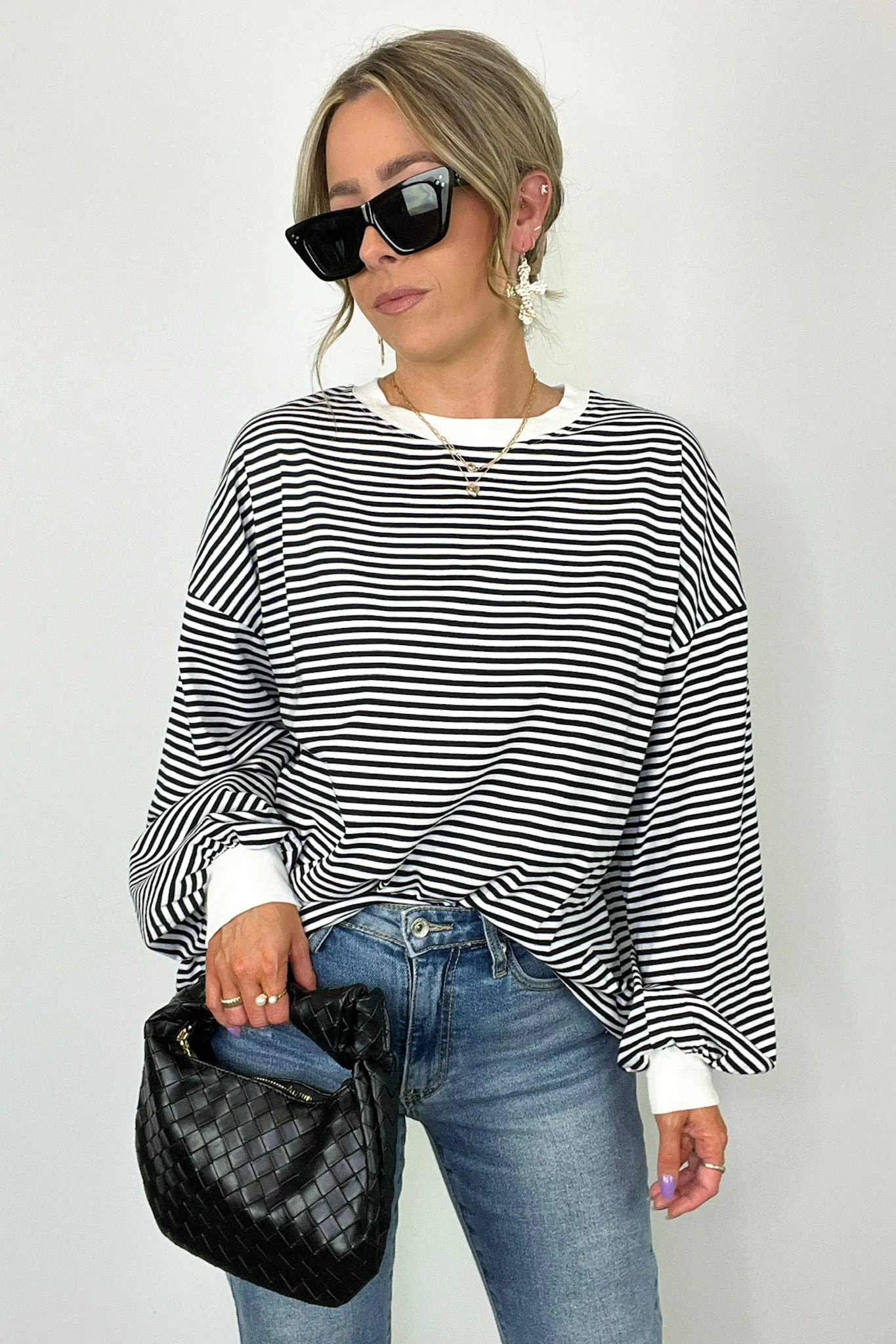 Andie Striped Crewneck Pullover - FINAL SALE sold by Madison + Mallory