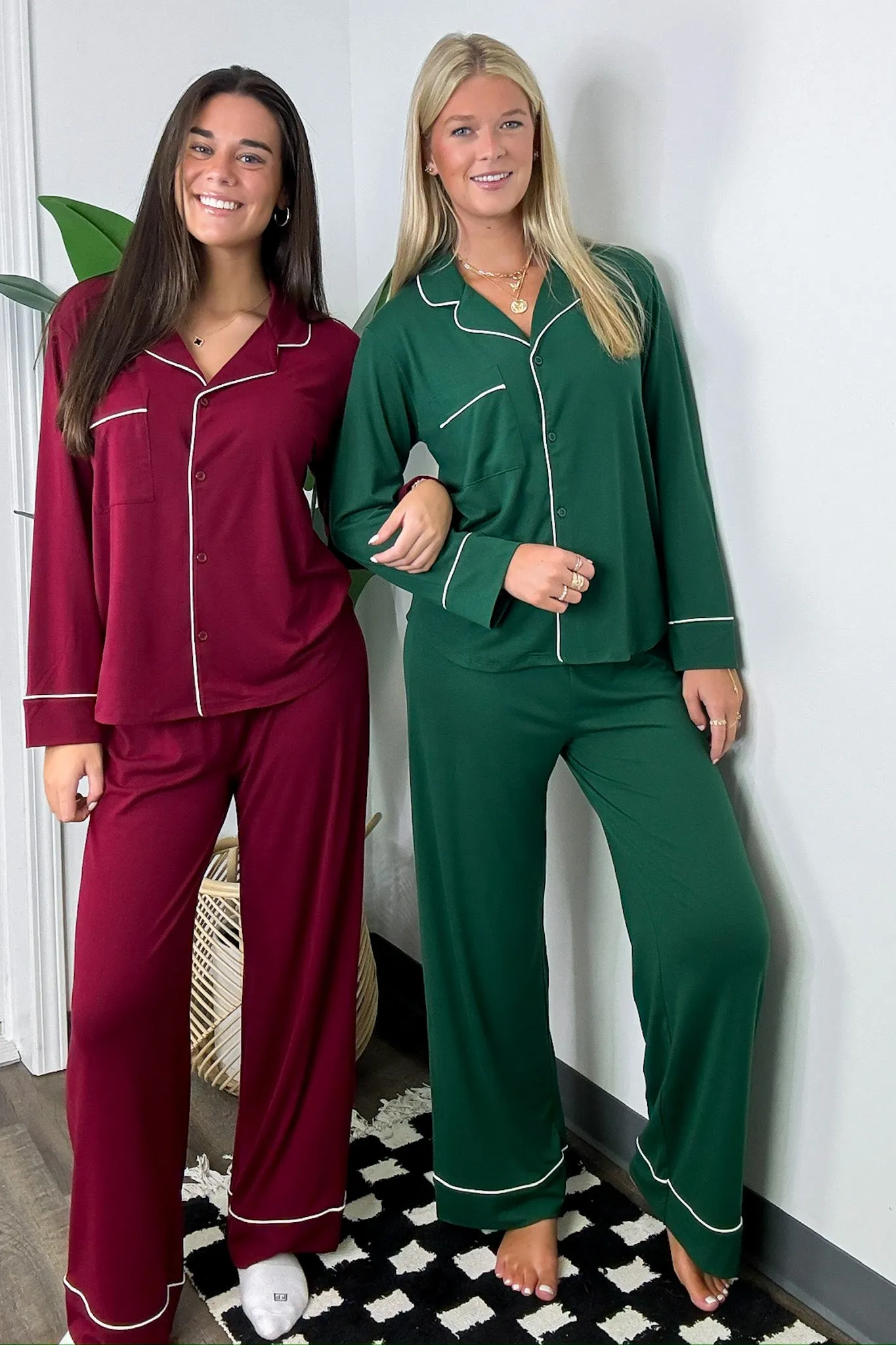 Time to Unwind Button Down Pajama Set - FINAL SALE sold by Madison + Mallory