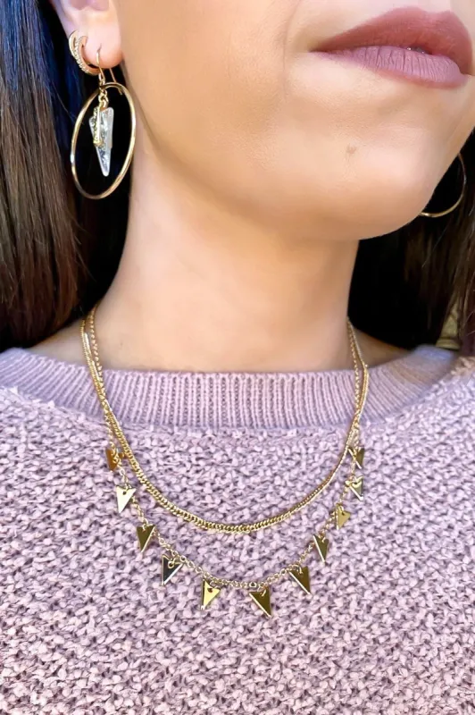 Wearable Art Triangle Layered Necklace - FINAL SALE sold by Madison + Mallory