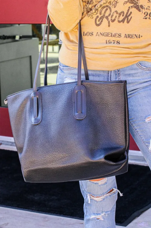 City Scene Faux Leather Tote Bag - FINAL SALE sold by Madison + Mallory