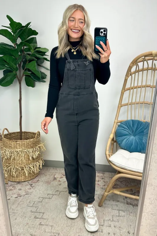 Kirsty Mineral Washed Knot Strap Overalls - FINAL SALE sold by Madison + Mallory