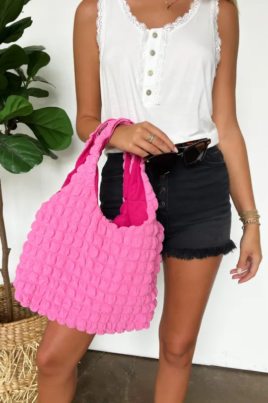 Cloud Puffy Quilted Tote Bag - FINAL SALE sold by Madison + Mallory