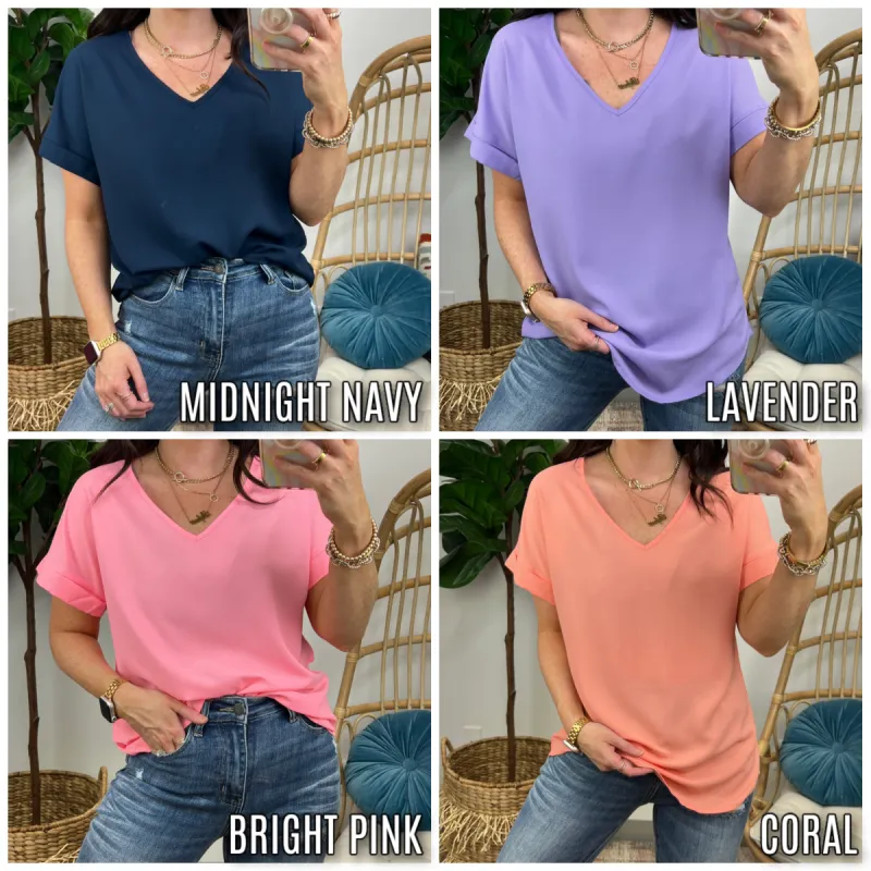 Shanay V-Neck Short Sleeve Top - FINAL SALE sold by Madison + Mallory