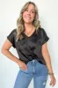 Elegant Mindset Satin Cap Sleeve Top - FINAL SALE sold by Madison + Mallory