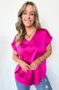 Elegant Mindset Satin Cap Sleeve Top - FINAL SALE sold by Madison + Mallory