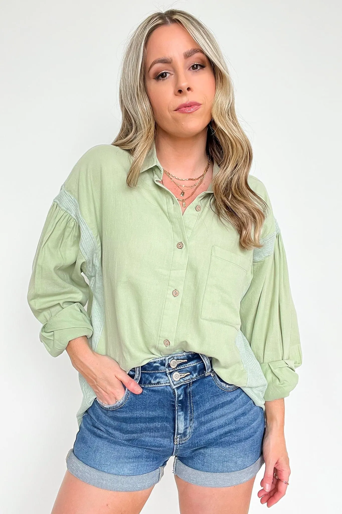 Jemmah Long Sleeve Button Top - FINAL SALE sold by Madison + Mallory product image thumbnail 3