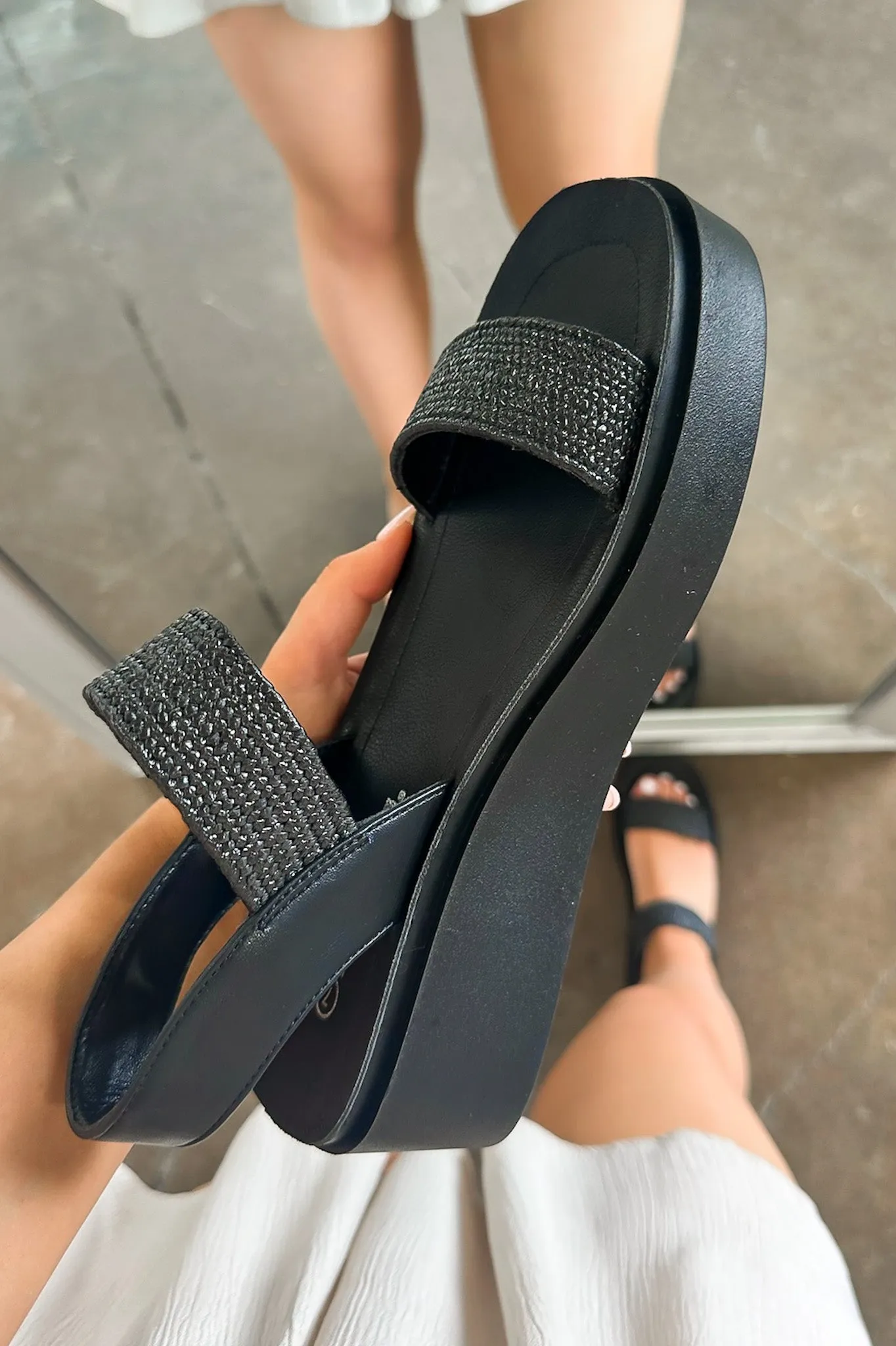 Beachy Bestie Raffia Strap Platform Sandal - FINAL SALE sold by Madison + Mallory product image thumbnail 2