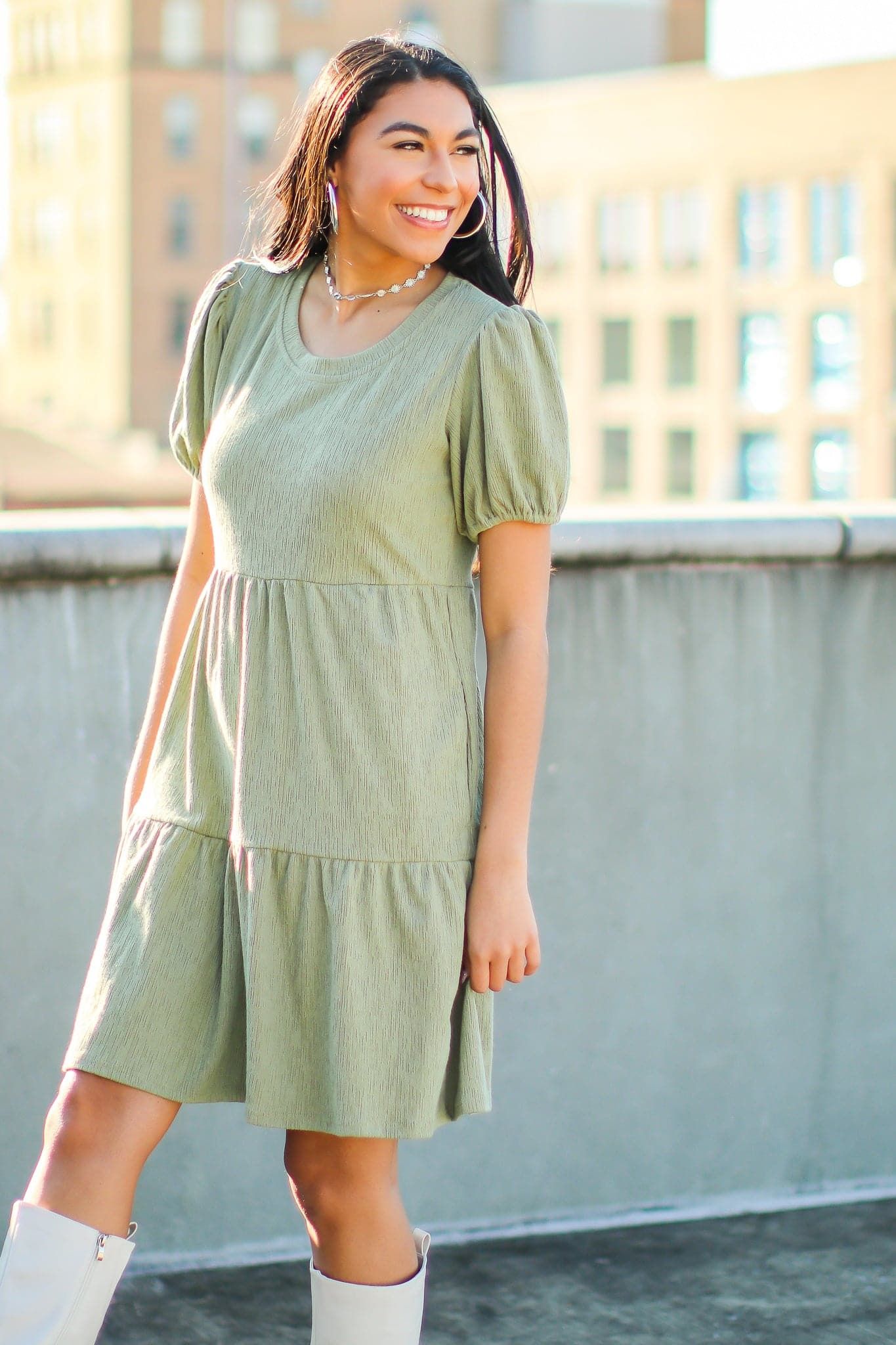 Fey Tiered Babydoll Dress - FINAL SALE sold by Madison + Mallory product image thumbnail 3