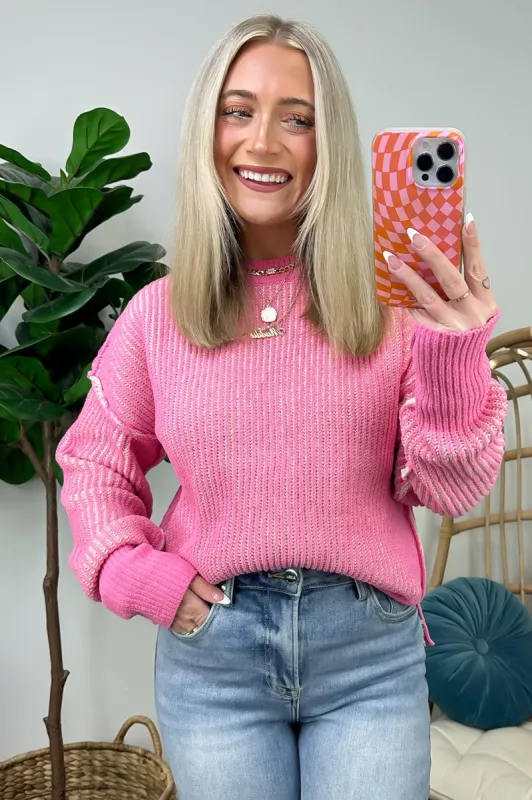 Shey Two Tone Knit Sweater - FINAL SALE made by Very J