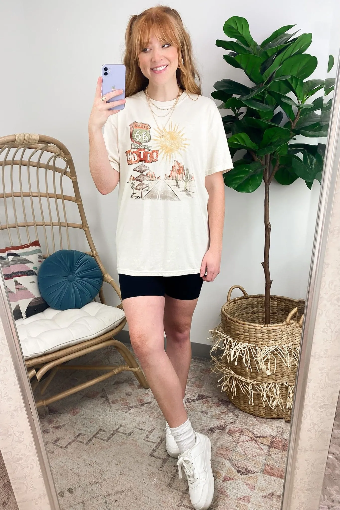 Route 66 Motel Vintage Oversized Graphic Tee - FINAL SALE sold by Madison + Mallory product image thumbnail 4