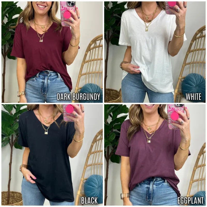 Bravo V-Neck Boyfriend Tee - FINAL SALE sold by Madison + Mallory