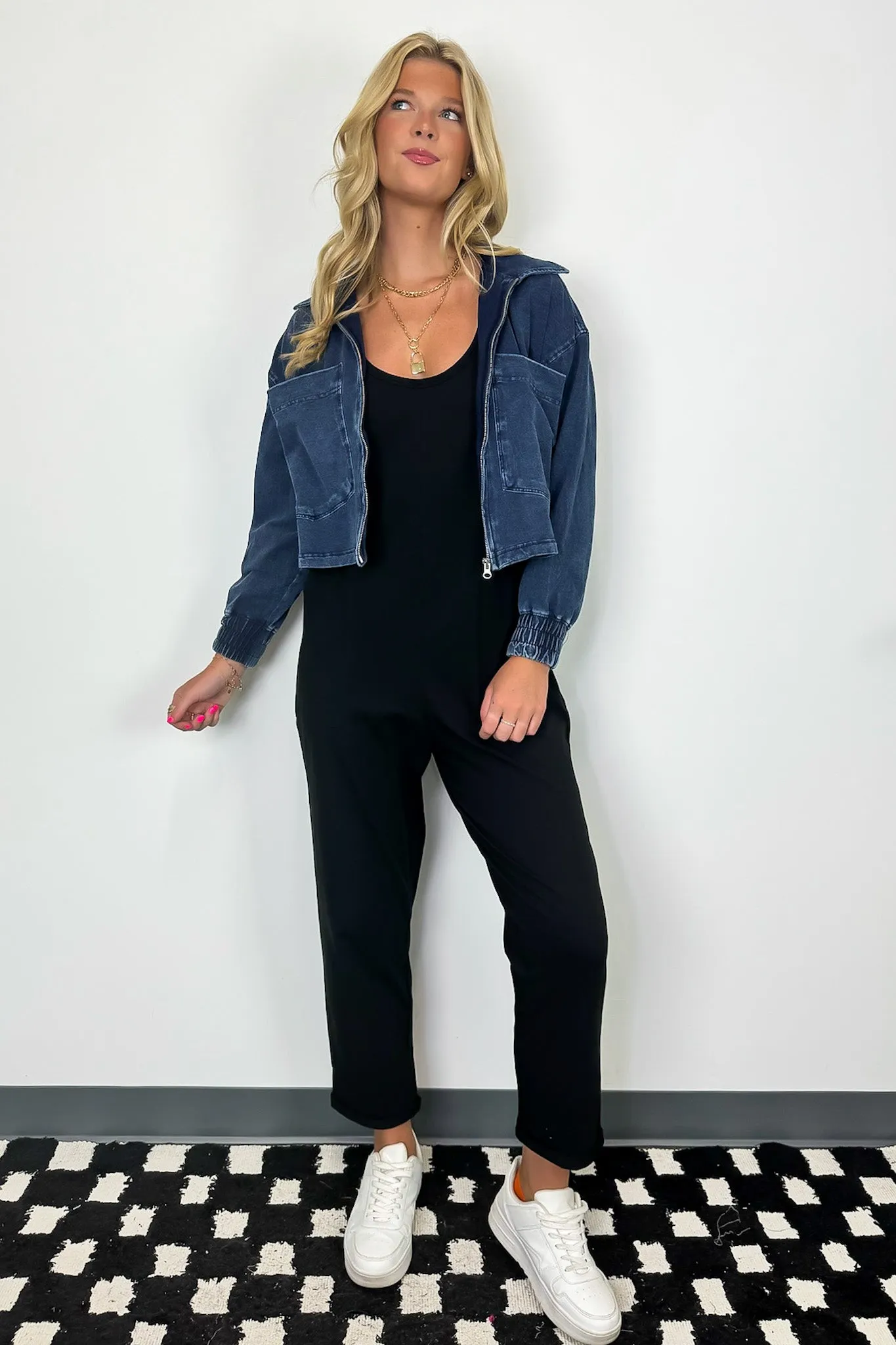 Calculated Charm Knit Relaxed Pocket Jumpsuit - FINAL SALE sold by Madison + Mallory product image thumbnail 2