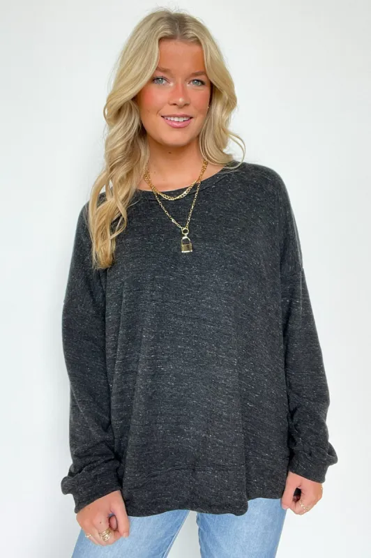 Korina Heathered Knit Oversized Sweatshirt - FINAL SALE sold by Madison + Mallory