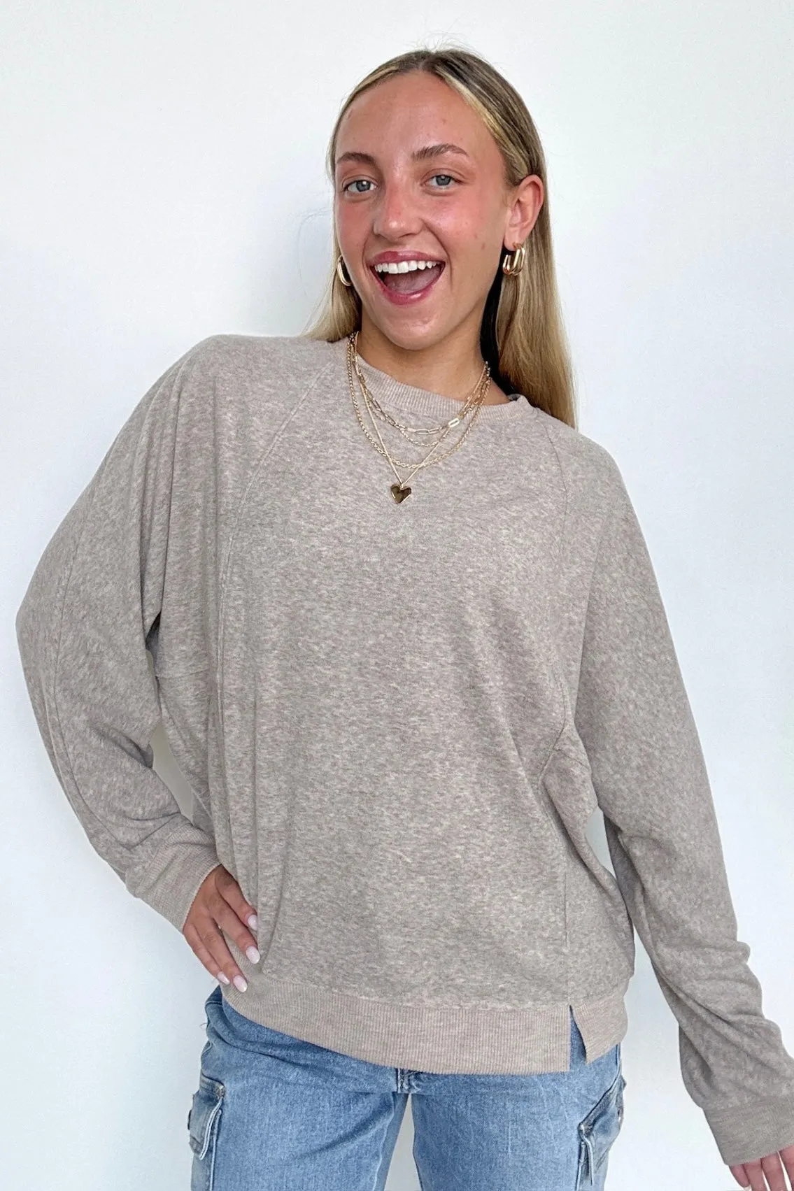 Janay Oversized Contrast Knit Pullover - FINAL SALE sold by Madison + Mallory product image thumbnail 4