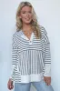Margo Striped Hooded Pullover - FINAL SALE sold by Madison + Mallory