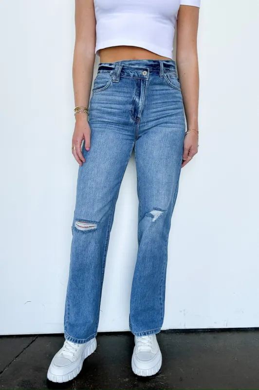 Jessica 90's Wide Straight Leg Jeans sold by Madison + Mallory