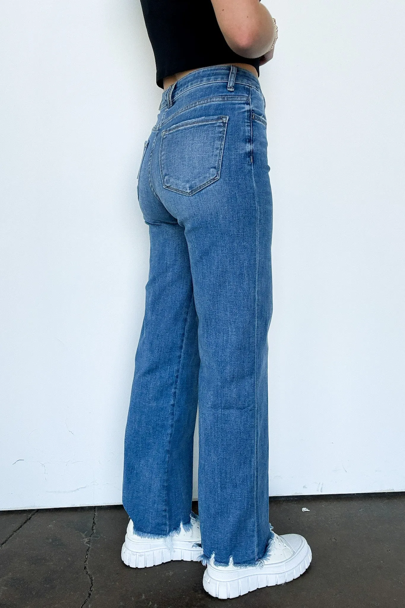 Easy Stride Tummy Control 90's Vintage Super High Loose Jeans sold by Madison + Mallory product image thumbnail 4