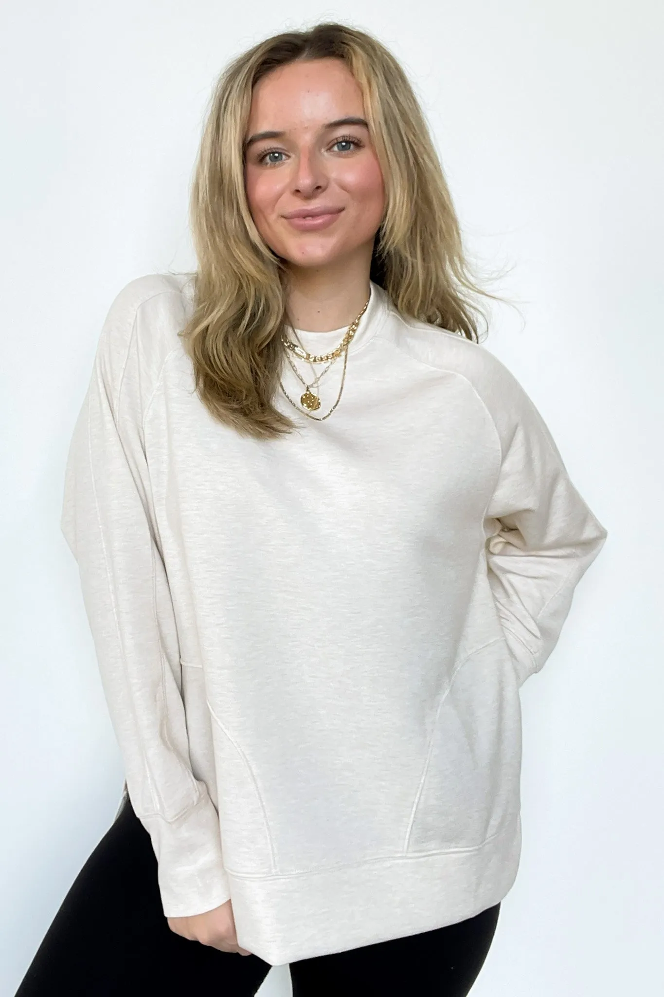 Julien Scuba Knit Side Slit Pullover - FINAL SALE sold by Madison + Mallory product image thumbnail 5