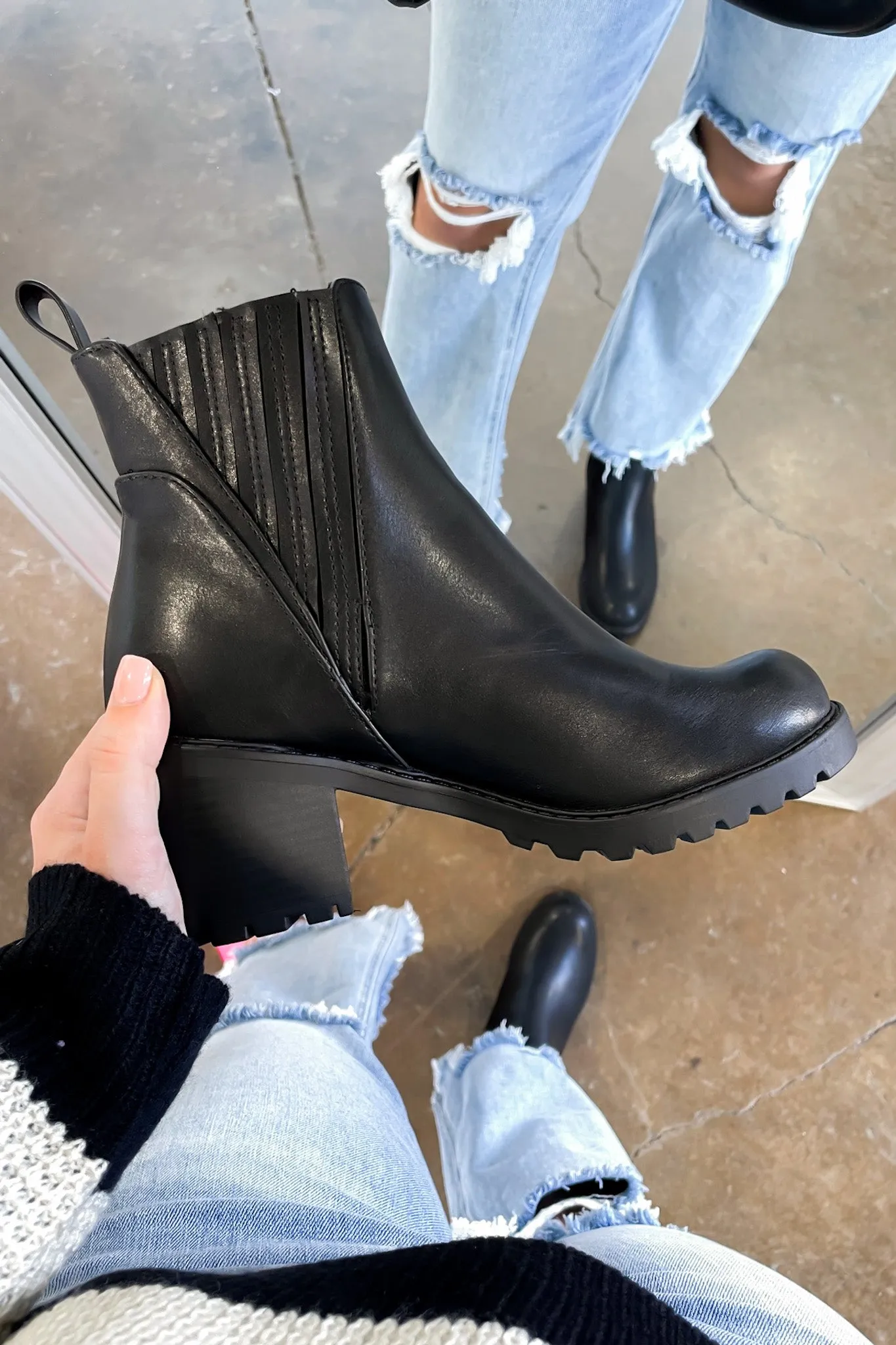 Sayler Faux Leather Platform Chelsea Boots - FINAL SALE sold by Madison + Mallory product image thumbnail 2