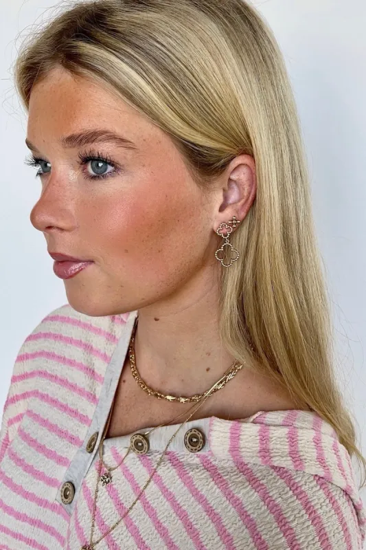Elevated Perfection Double Clover Drop Earrings sold by Madison + Mallory