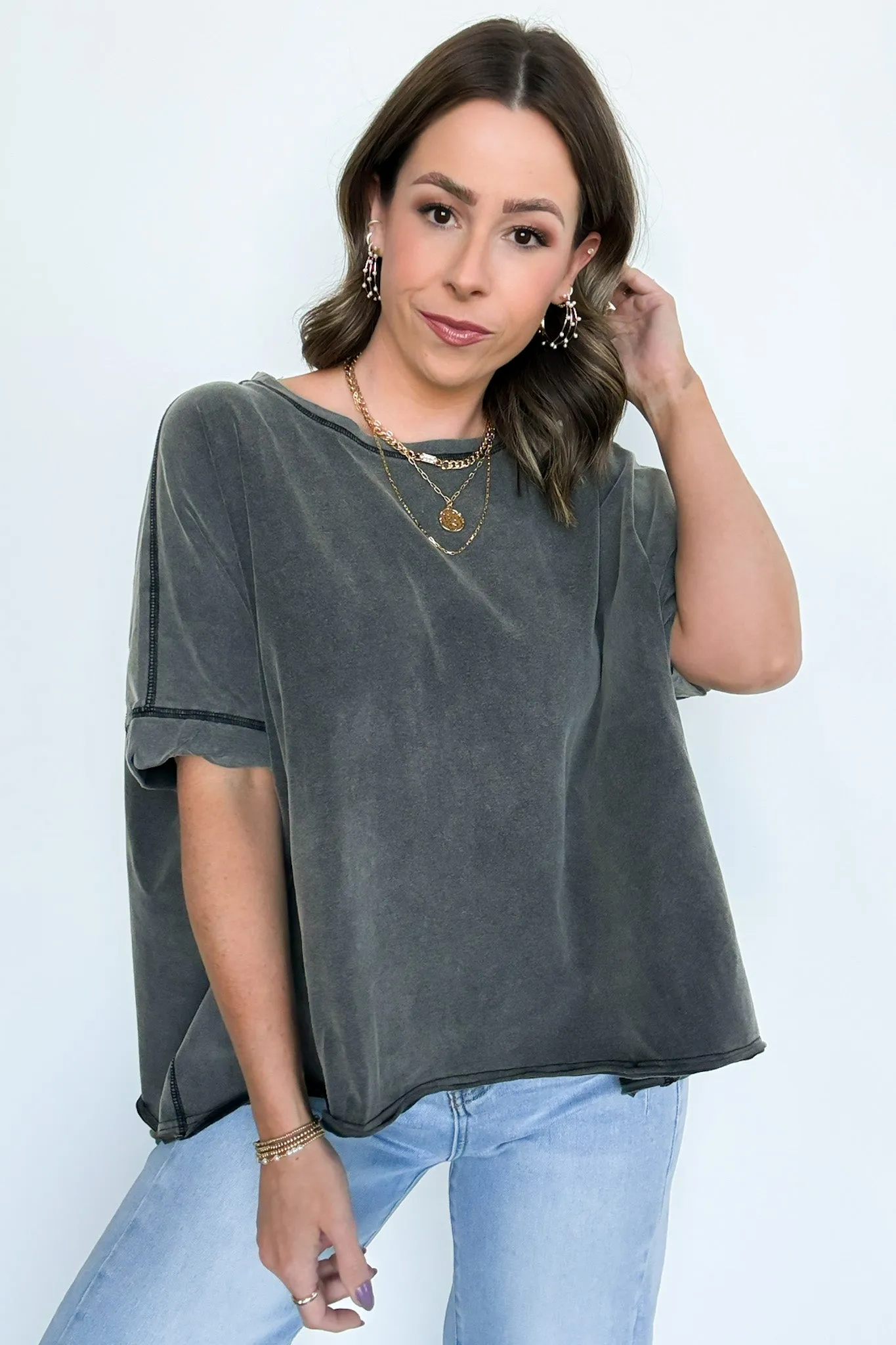 Rayven Mineral Wash Oversized Tee - FINAL SALE sold by Madison + Mallory product image thumbnail 5