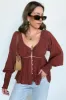 Ella Button Front Peplum Top - FINAL SALE sold by Madison + Mallory