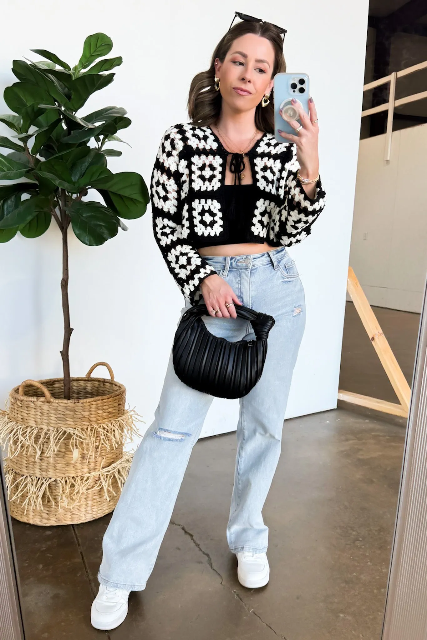 Timeless Vibes Crochet Square Cardigan sold by Madison + Mallory product image thumbnail 3