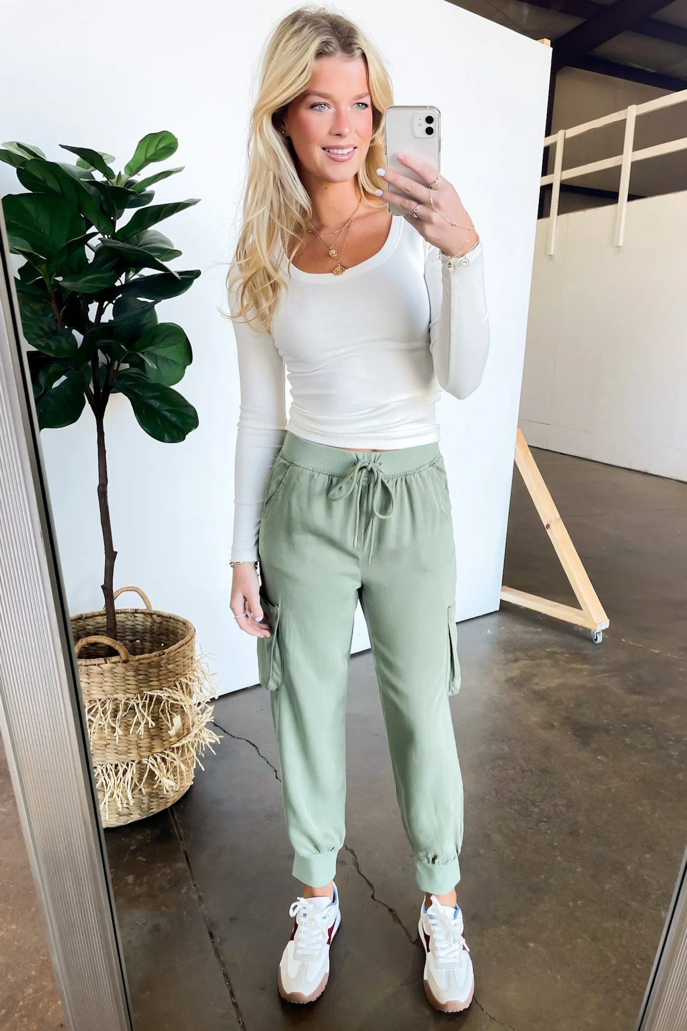 Zayna High Rise Cargo Joggers - FINAL SALE sold by Madison + Mallory product image thumbnail 5