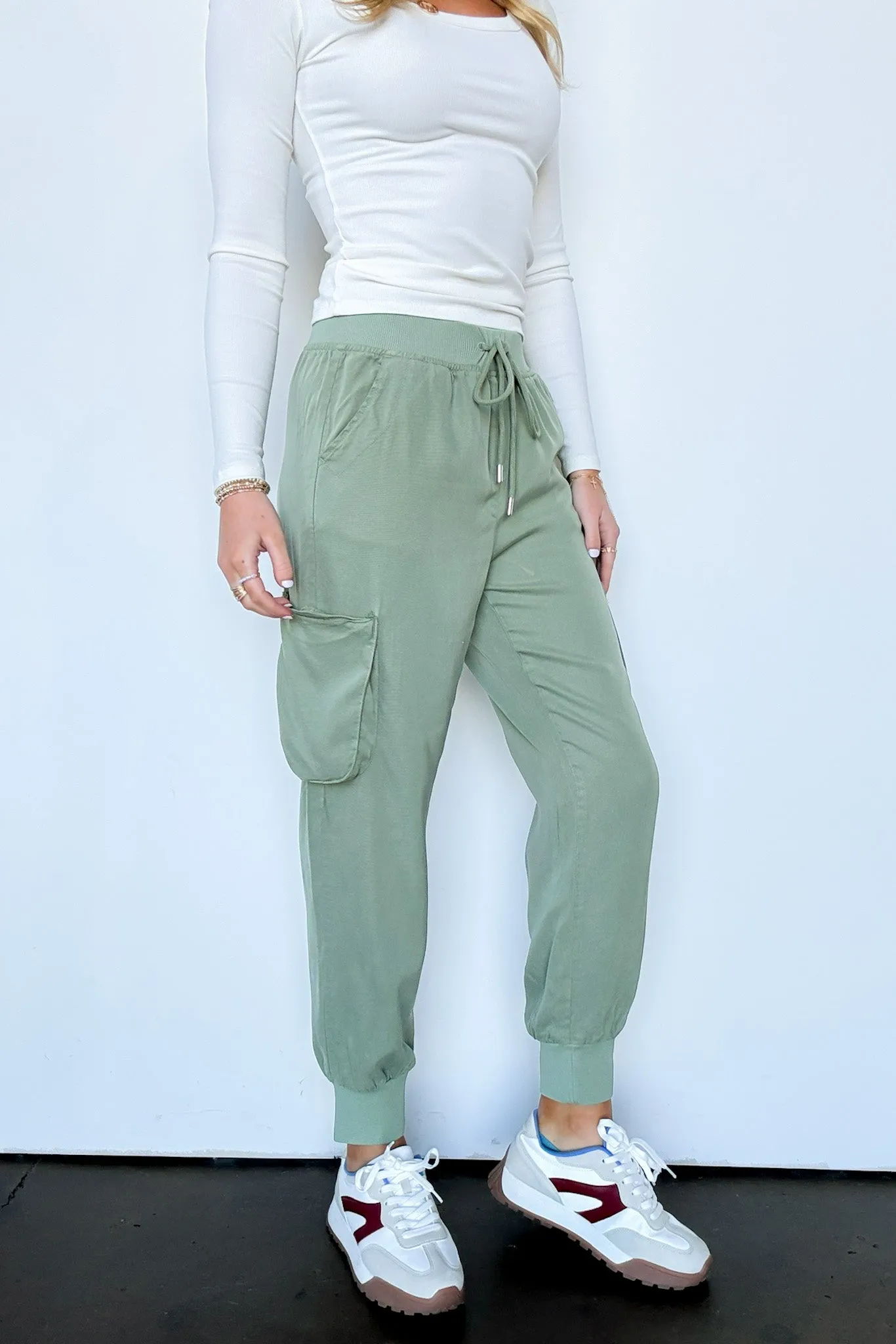 Zayna High Rise Cargo Joggers - FINAL SALE sold by Madison + Mallory product image thumbnail 3