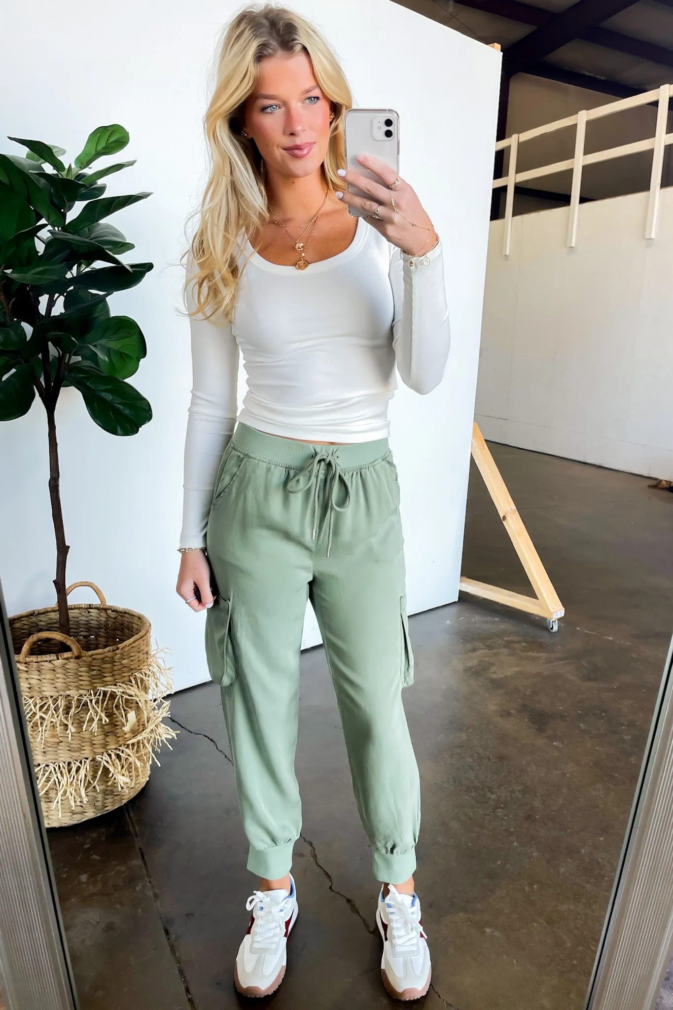 Zayna High Rise Cargo Joggers - FINAL SALE sold by Madison + Mallory product image thumbnail 2