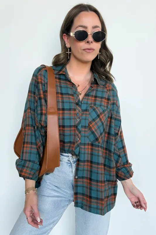 Walnut Cove Relaxed Vintage Plaid Flannel Top - FINAL SALE sold by Madison + Mallory