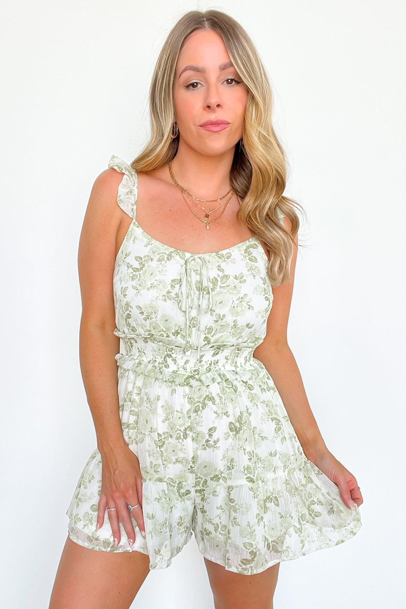 Avid Admiration Floral Ruffle Romper - FINAL SALE sold by Madison + Mallory product image thumbnail 3