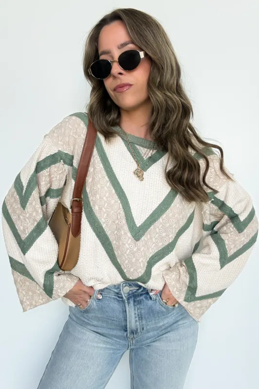 Maelle Flowy Contrast Top sold by Madison + Mallory