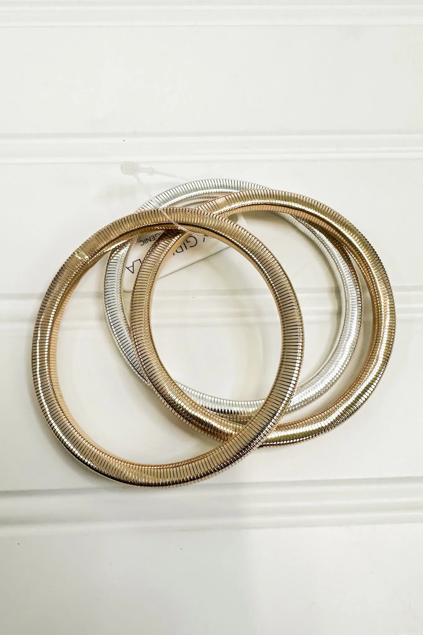 Callam Mixed Metal Stretch Bracelets sold by Madison + Mallory product image thumbnail 4