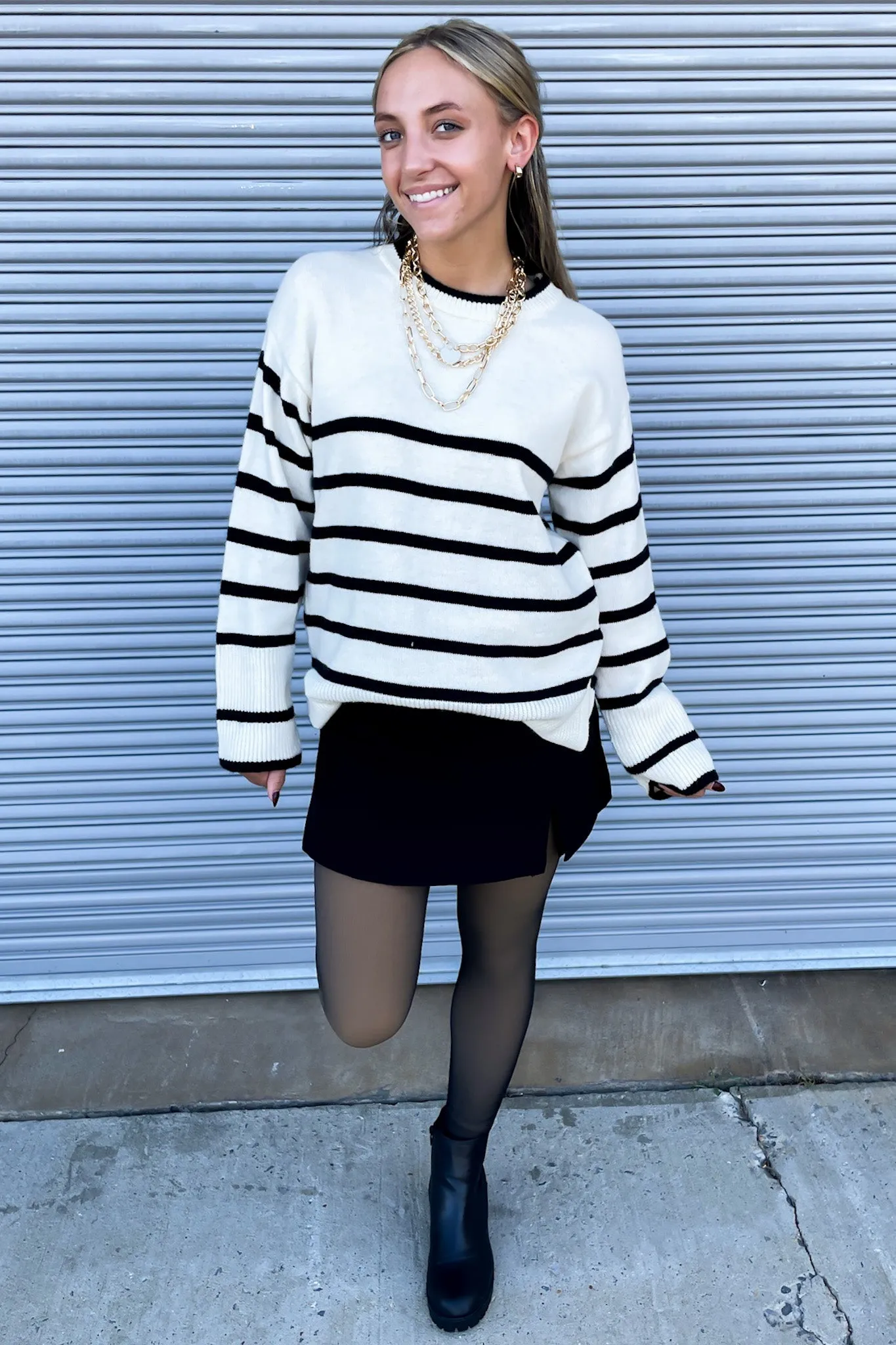 Cozy Forecast Fleece Lined High Waist Tights sold by Madison + Mallory product image thumbnail 5