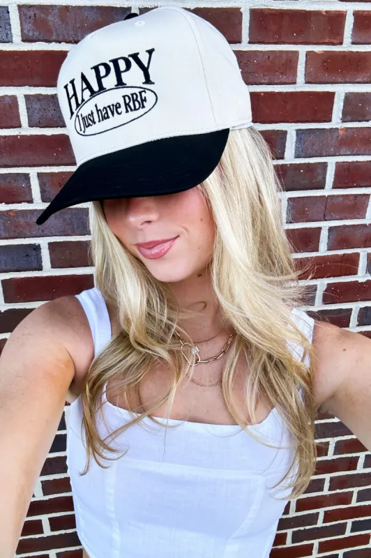 Happy I Just Have RBF Graphic Snapback Hat sold by Madison + Mallory