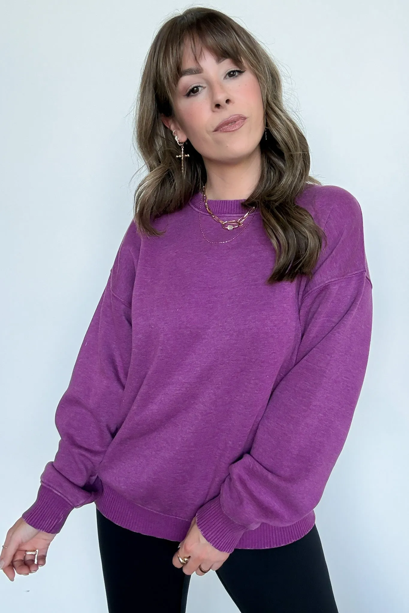 Mellow Mode Acid Wash Relaxed Sweatshirt - BACK IN STOCK sold by Madison + Mallory product image thumbnail 4