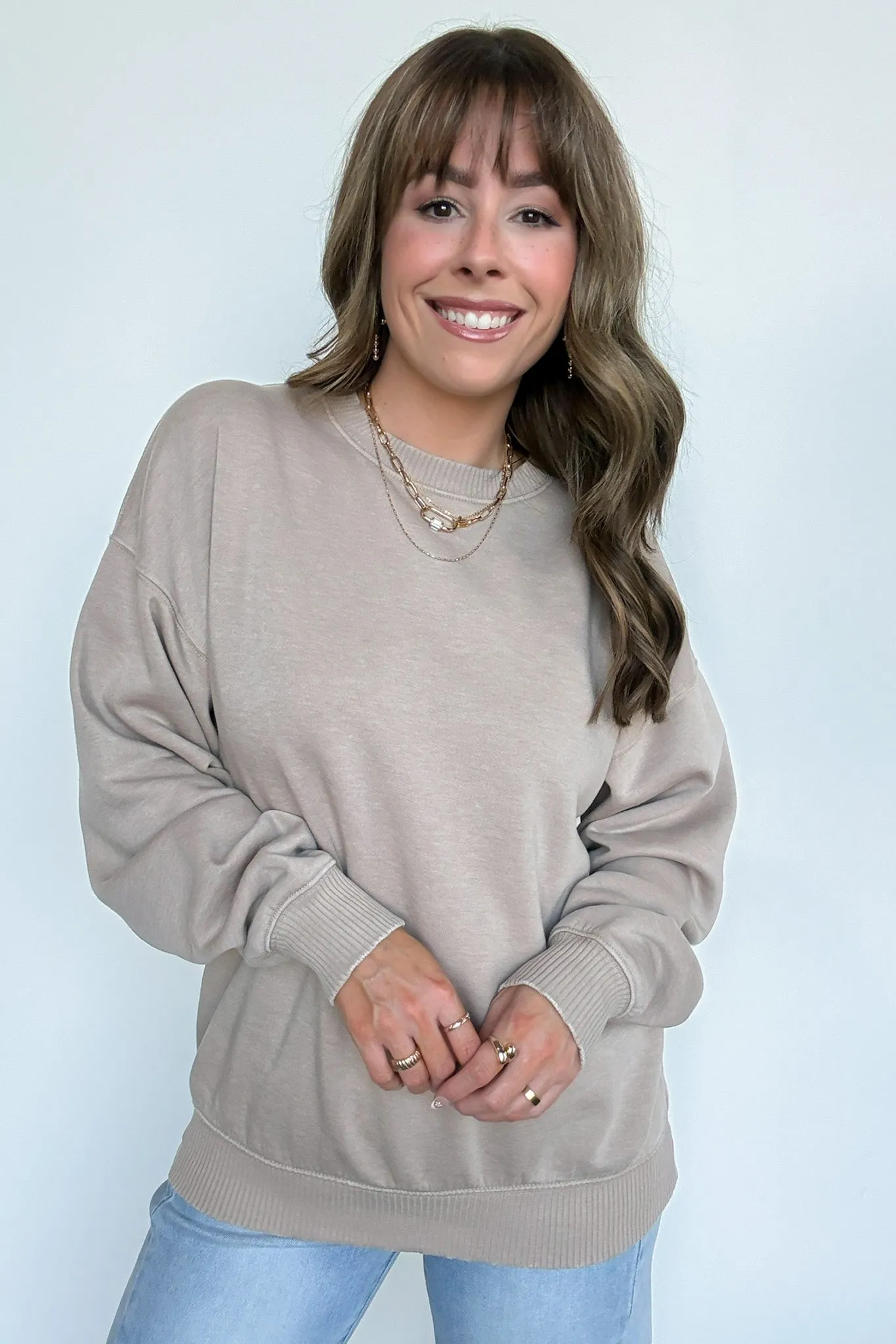 Mellow Mode Acid Wash Relaxed Sweatshirt - BACK IN STOCK sold by Madison + Mallory product image thumbnail 3