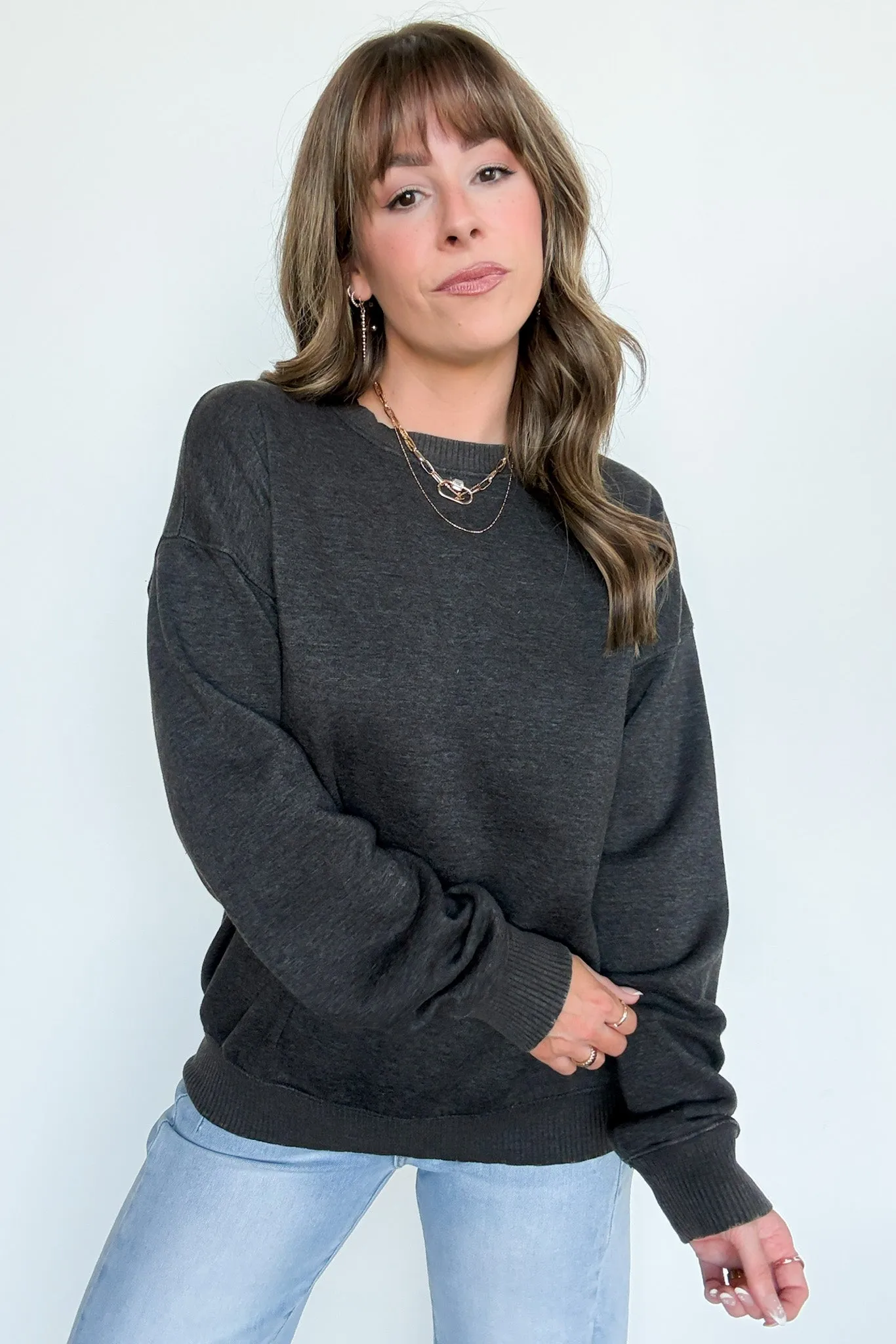 Mellow Mode Acid Wash Relaxed Sweatshirt - BACK IN STOCK sold by Madison + Mallory product image thumbnail 5