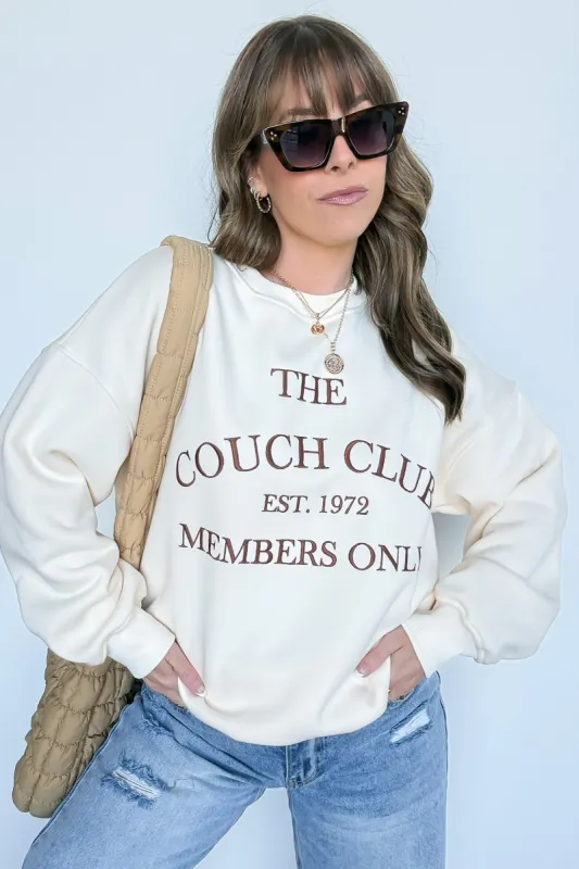 The Couch Club Graphic Pullover - FINAL SALE sold by Madison + Mallory