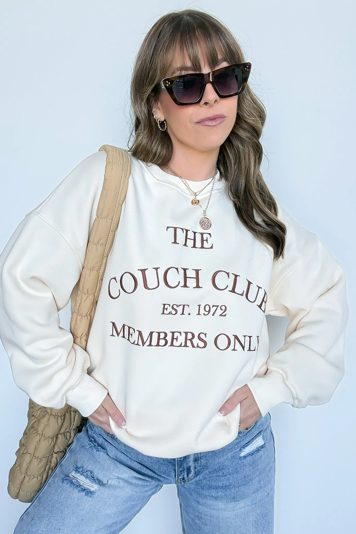 The Couch Club Graphic Pullover - FINAL SALE sold by Madison + Mallory