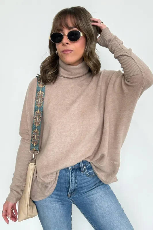 Emily Turtleneck Melange Knit Sweater - FINAL SALE sold by Madison + Mallory