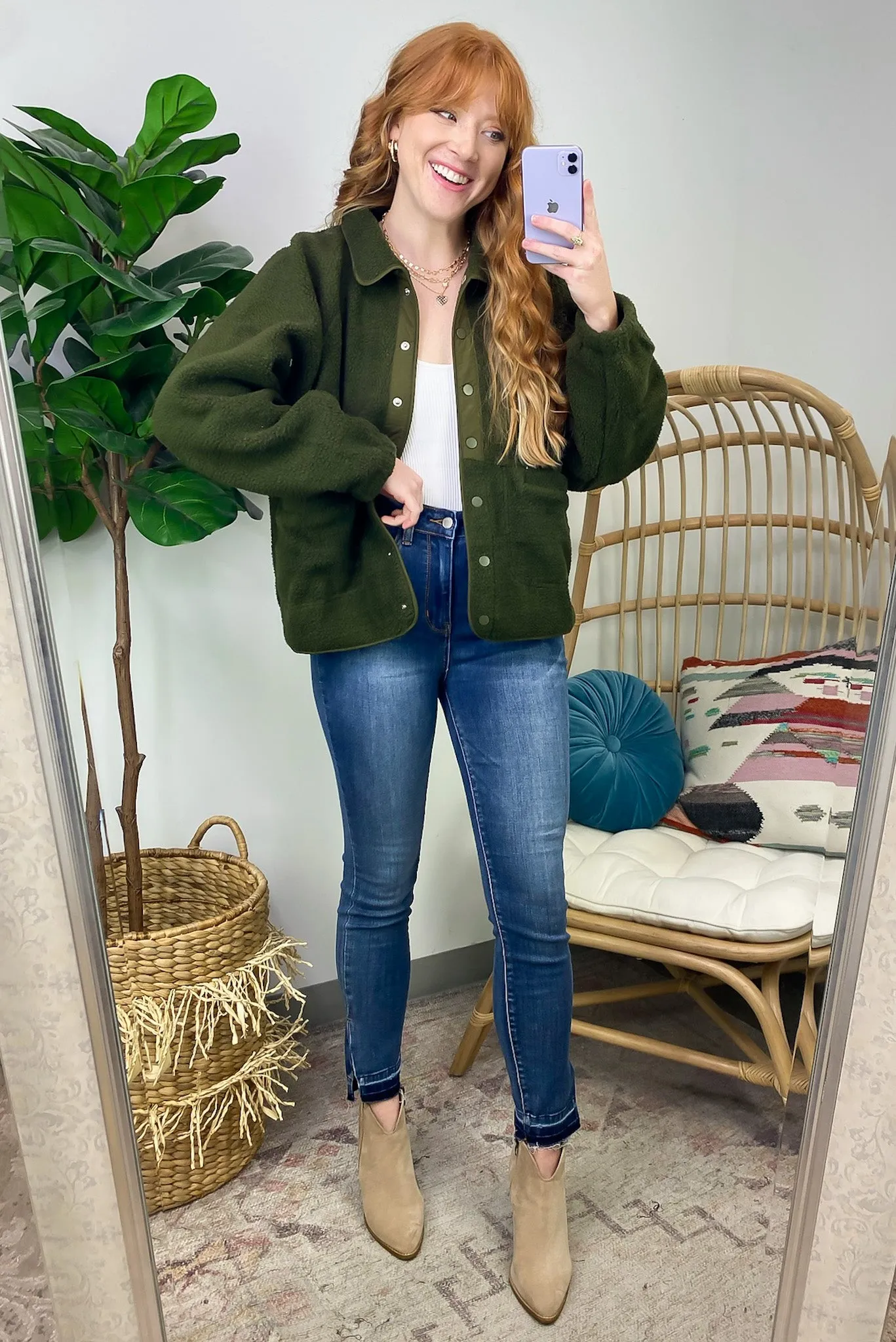 Coziest Option Fleece Snap Button Jacket - FINAL SALE sold by Madison + Mallory product image thumbnail 3
