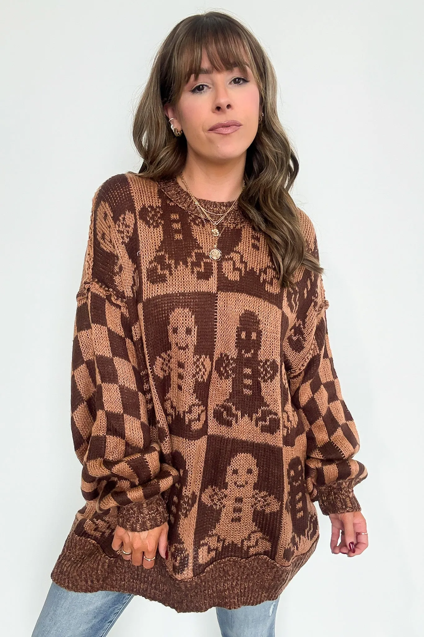 Gingerbread Lane Oversized Knit Sweater sold by Madison + Mallory product image thumbnail 3
