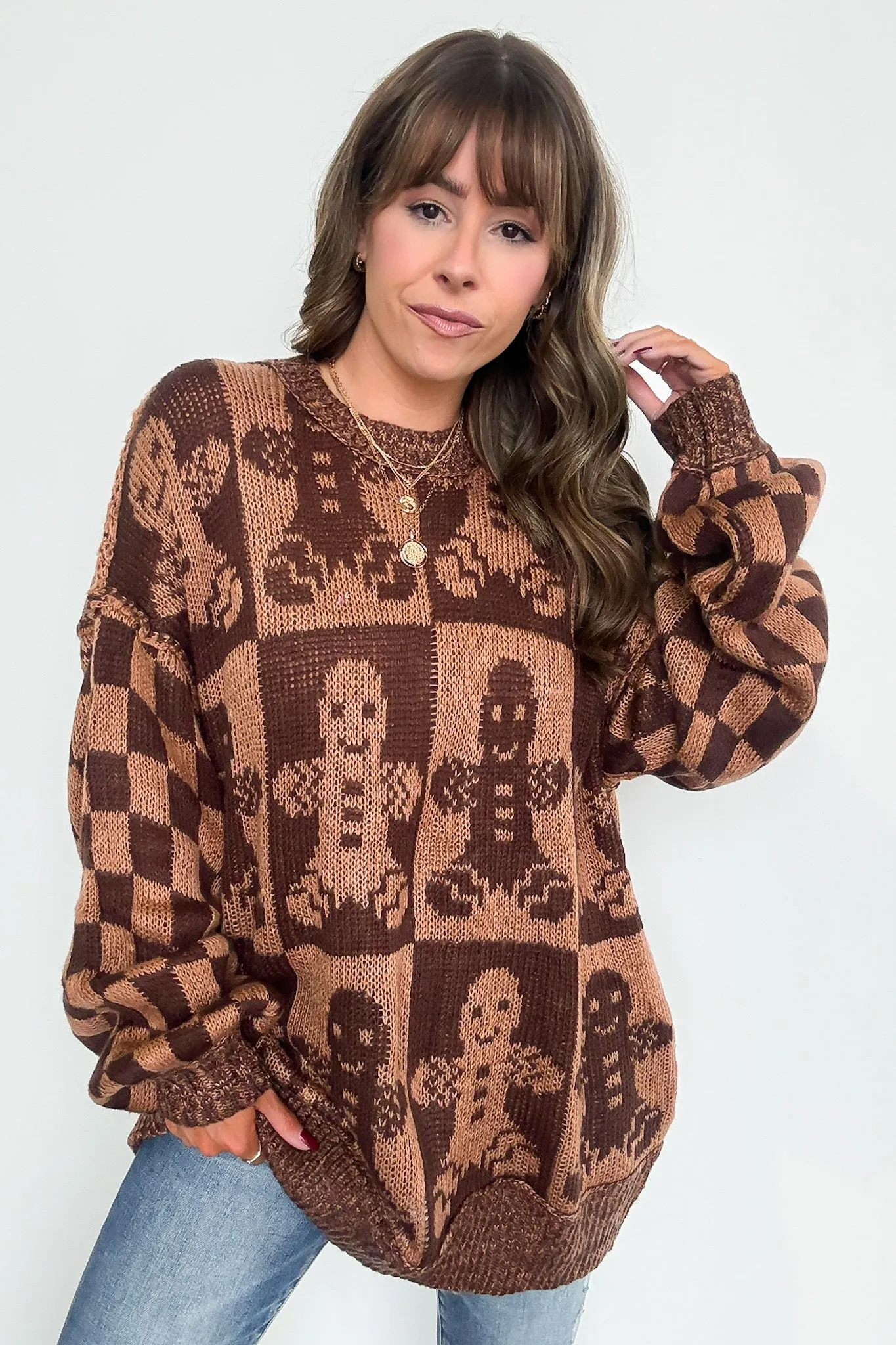 Gingerbread Lane Oversized Knit Sweater sold by Madison + Mallory product image thumbnail 4