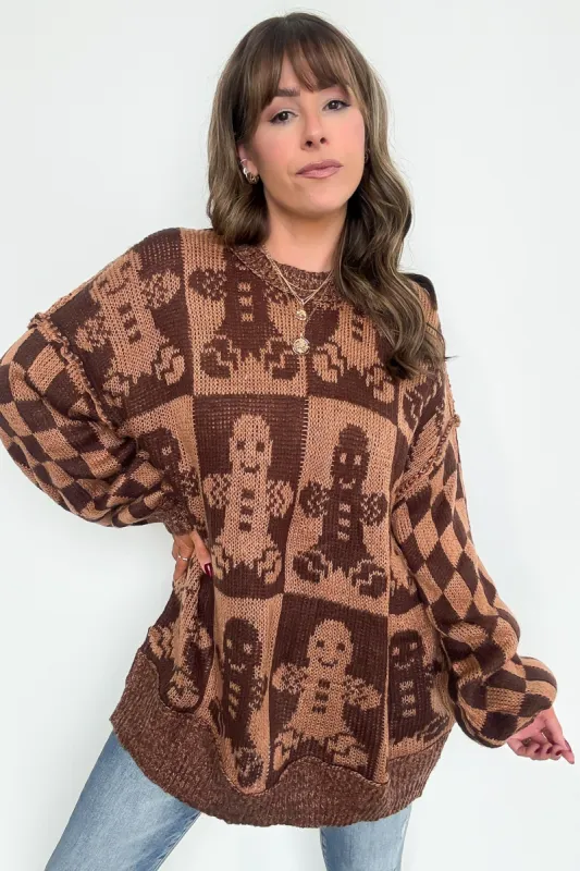 Gingerbread Lane Oversized Knit Sweater sold by Madison + Mallory