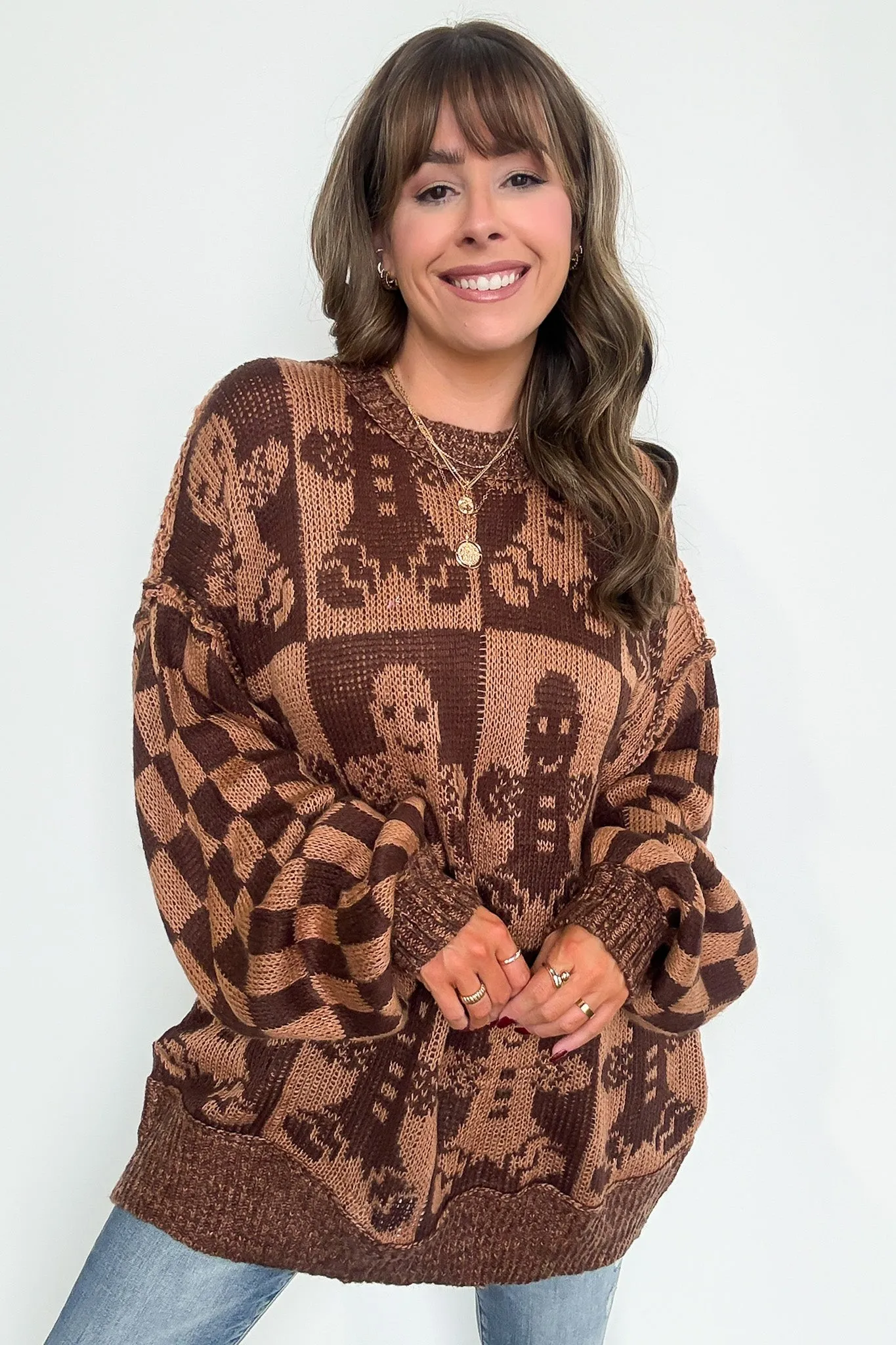 Gingerbread Lane Oversized Knit Sweater sold by Madison + Mallory product image thumbnail 2
