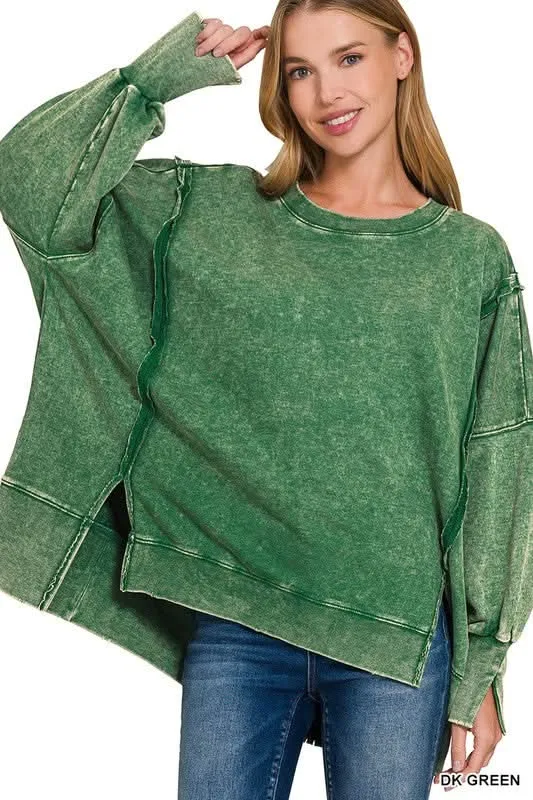 August Glow Acid Wash Pullover - BACK IN STOCK sold by Madison + Mallory