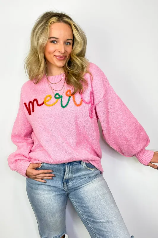 Merry Embroidred Knit Sweater - FINAL SALE sold by Madison + Mallory